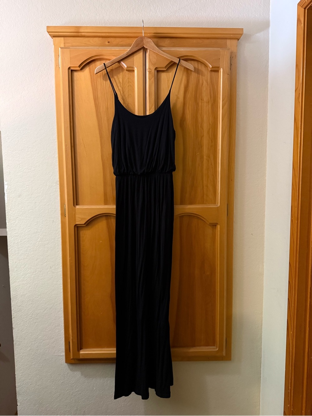 Lush Black Spaghetti-Strap Maxi Dress